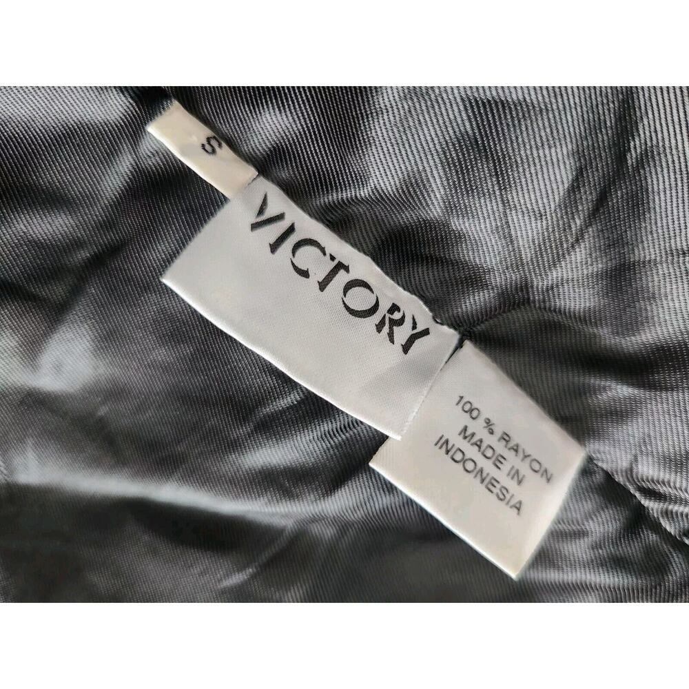 Vintage Victory Women's Black Embroidered Beaded Vest With Gold Buttons Small - Picture 5 of 6